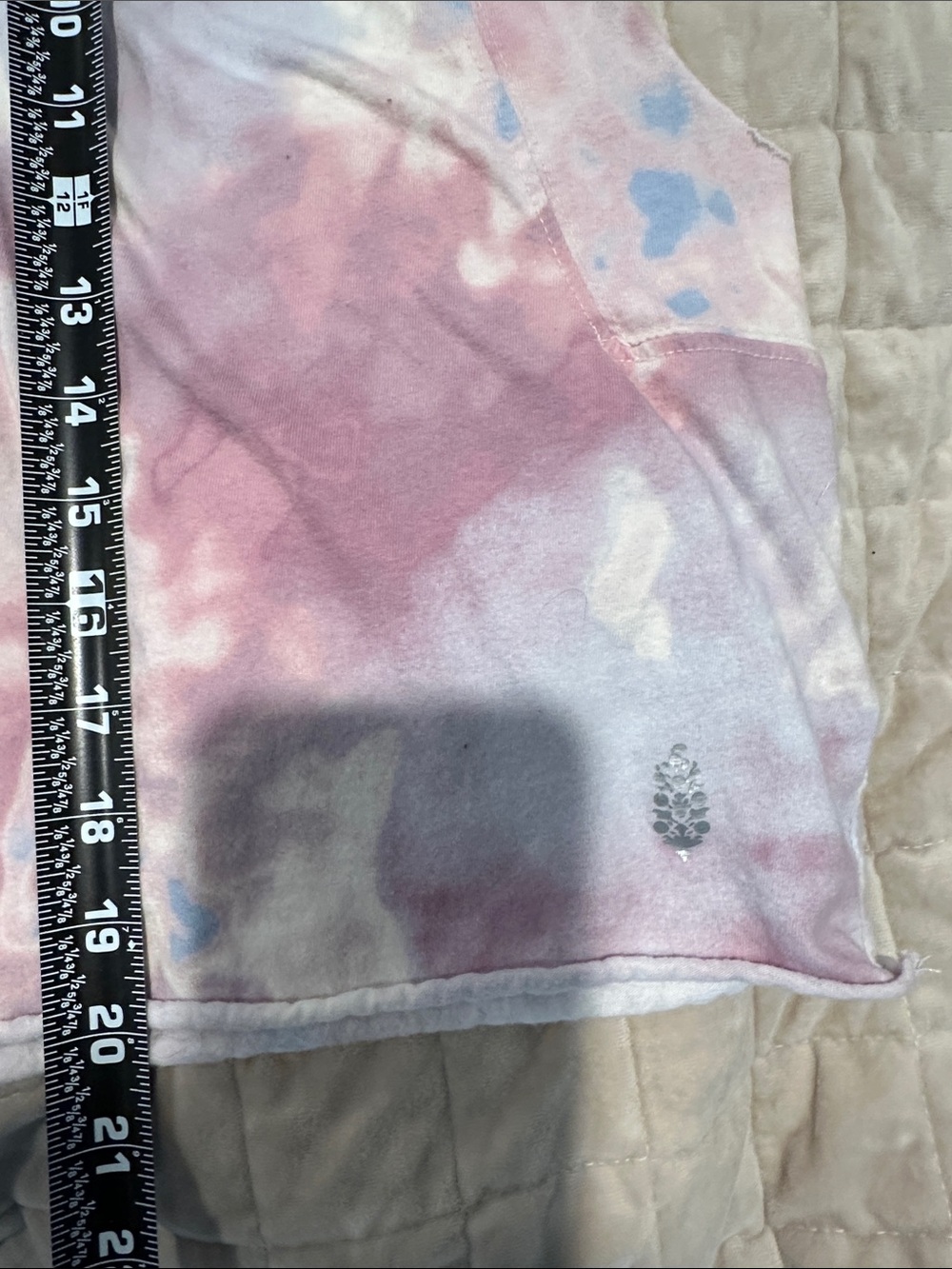 FP Movement by Free People Pink & Cream Tie-Dye Muscle Tee - Picture 8 of 8